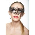 Kayso Black Luxury Arrogant Metal Laser Cut Masquerade Mask with Red Rhinestones One Size BB006RDBK